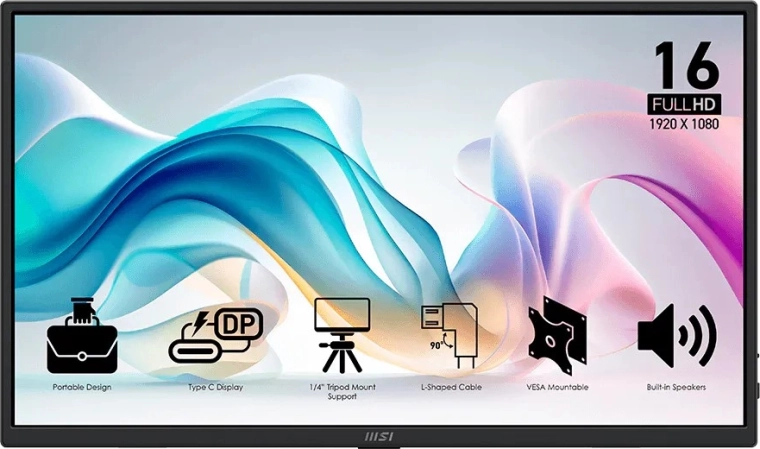 MSI PRO MP165 E6 bærbar 15,6" Full HD IPS skærm