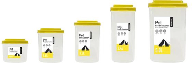 Sæt lufttætte foderbeholdere LOCK PET, 5 stk.