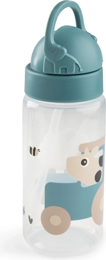 Done by Deer drikkedunk med sugerør Tiny farm blå 350 ml