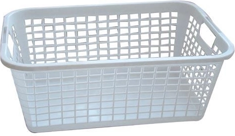 Plastvasketøjskurv 67 × 45 × 27 cm, farvemix