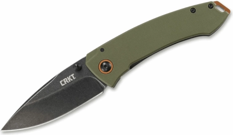 CRKT Tuna OD Green foldekniv 8,2 cm, stonewash, G10