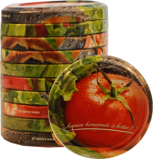 TWIST 66 låg med grøntsagsmotiv, sæt med 10 stk.