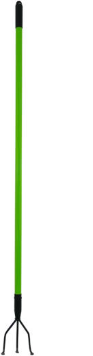 Kultivator med tre tænder med fiberglass-skaft 150 cm