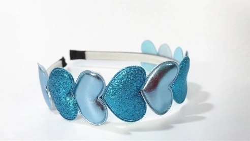 Hårbånd Hjerte - blå