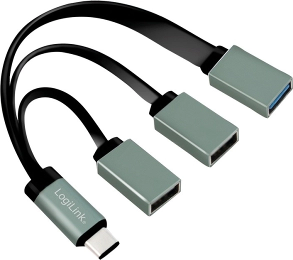 LogiLink USB-C-hub 3.1 med 3× USB-A-porte