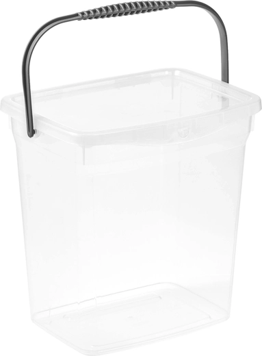 Transparent opbevaringskasse til vaskemiddel 18 × 23 × 24 cm