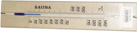 Trætermometer til sauna 27 cm til væg