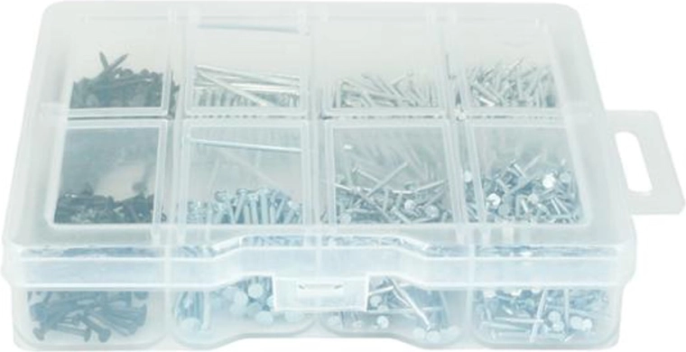 Sæt med galvaniserede søm 1125 stk.