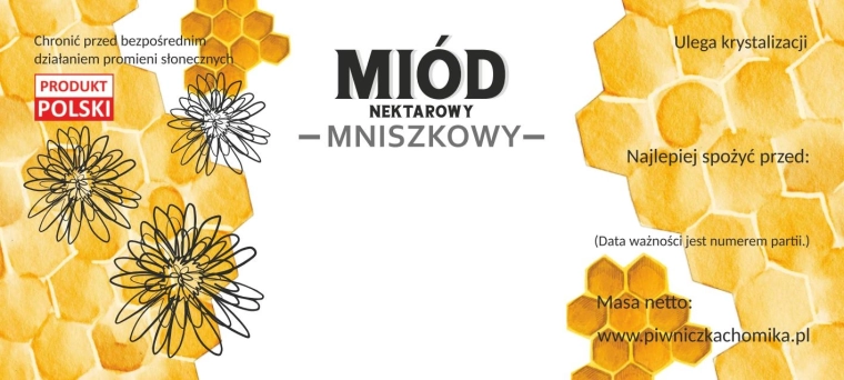 Sæt etiketter til mælkebøttehonning 116 × 50 mm, 100 stk.