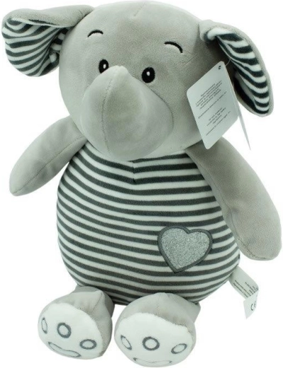 Maskot stribet Hugs - elefant 26 cm