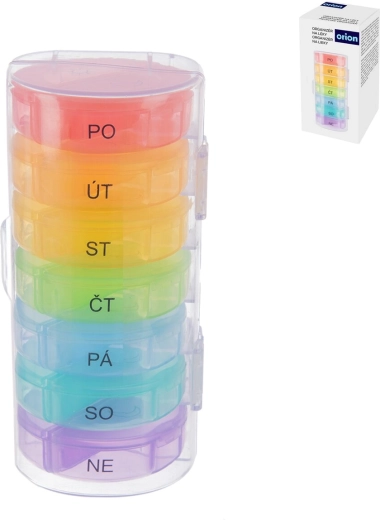 Ugentlig pilleæske med etui, 2 rum pr. dag (CZ)