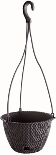 Hængende blomsterkrukke Splofy Round W 23 cm antracit