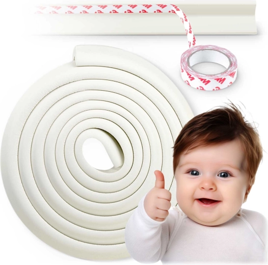 RICOKIDS sikkerhedsskum kantbeskytter, hvid, 6 m