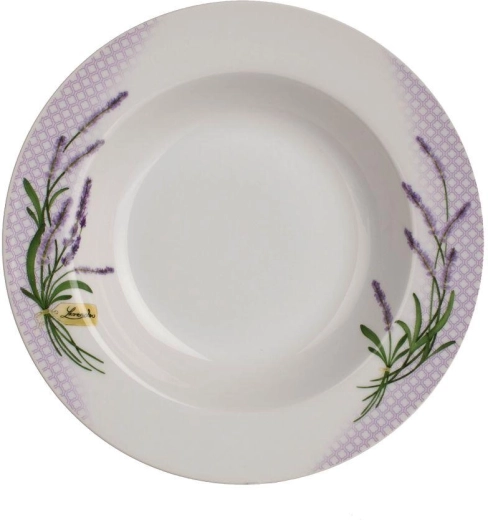 Dyb porcelæn tallerken LAVENDER 21,6 cm