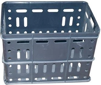 Høj plastkasse 60 × 40 × 42 cm, sort, bæreevne 30 kg