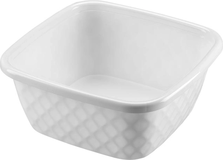 Plastisk firkantet vaskebalje 9 l HEIDRUN