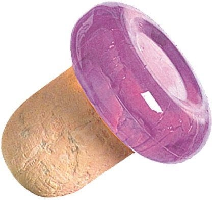 Flaskepropper med naturkork, mix af farver (3 stk)