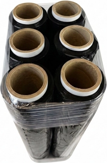 Strækfilm sort 23 µm, 6× rulle 1,5 kg