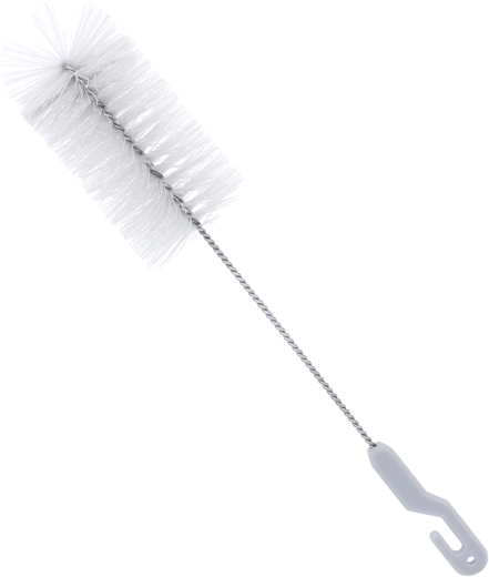 Flaskebørste til rengøring af flasker og glas 0,5 l med håndtag, diameter 6,8 cm