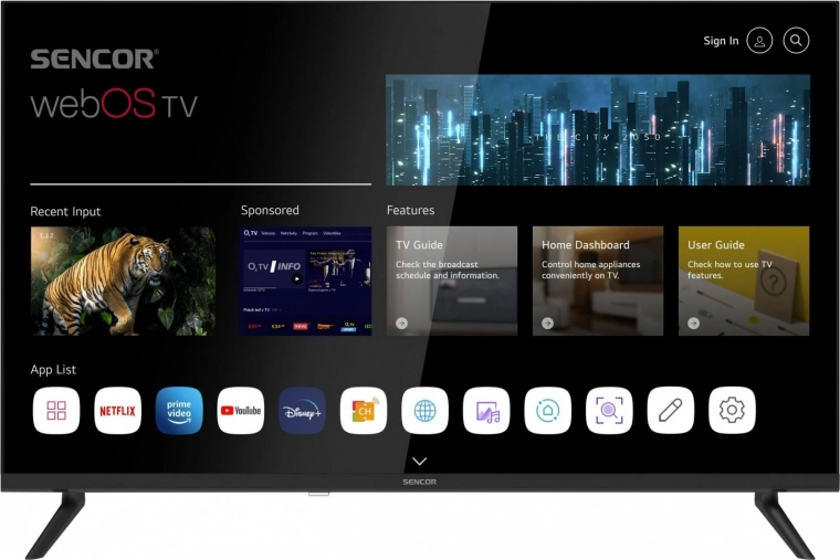 Smart TV Sencor webOS 32 tommer