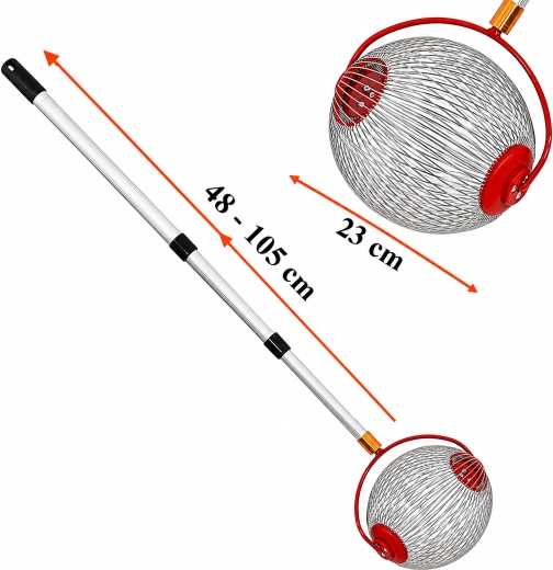 Teleskopisk opsamler til nødder, bolde og frugt 48–105 cm - 1 stk.