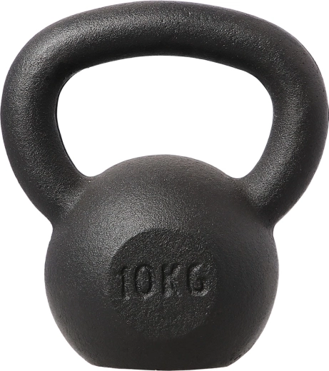 Støbejerns-kettlebell HMS 10 kg, sort