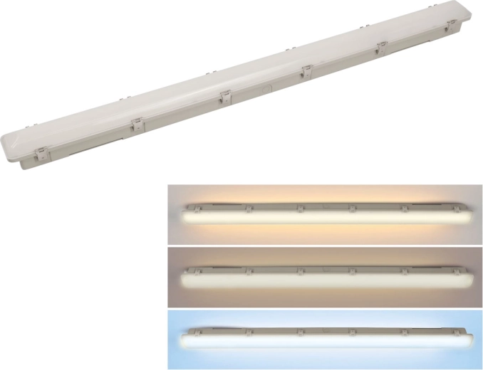 Solight LED-støv- og vandtæt armatur 40 W 4800 lm 3CCT 120 cm Lifud