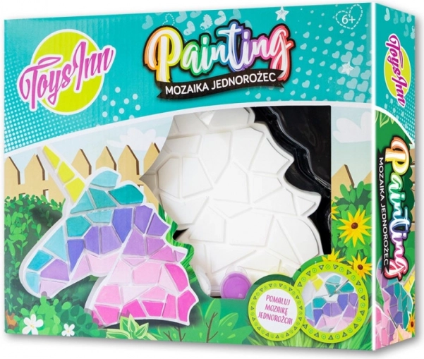 Mosaik med enhjørningemaleri