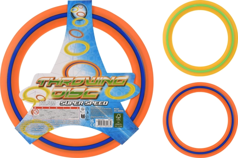 Kastedisk til vand 28,5 cm – mix af farver