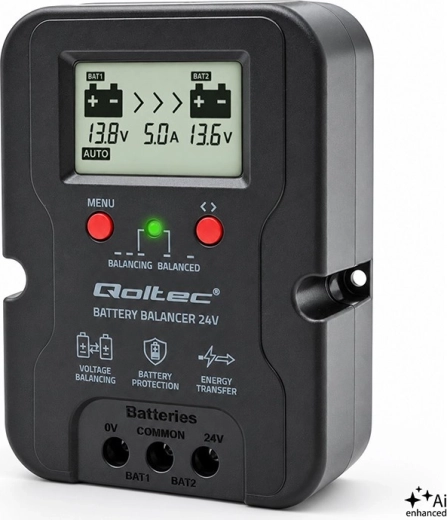 Spændingsbalancer 24 V til 2× 12 V-batterier 5 A AGM GEL LiFePO4