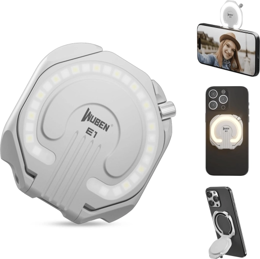 Wuben E1 hvidt magnetisk ringlys til mobil 300 lm