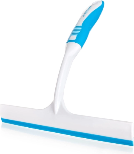 Vindues-skraber med gummi 25 cm EXCLUSIVE, blå-hvid