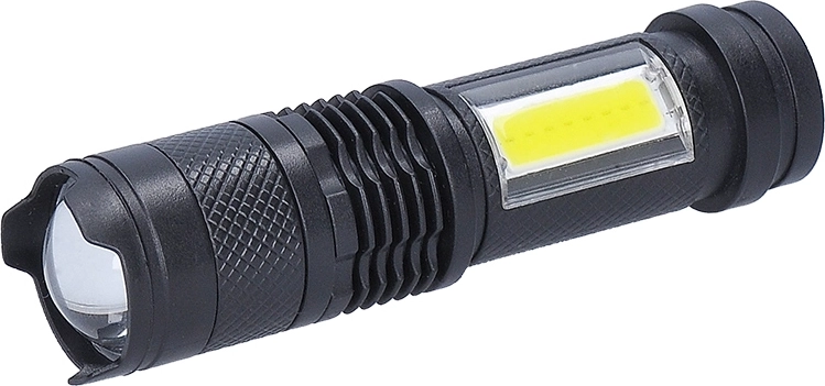 Solight genopladelig LED-lommelygte med zoom – 1 stk.