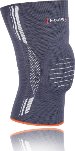 Elastisk knæbandage med patellært silikoneindsats HMS