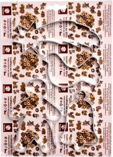 Sæt med udstiksforme til småkager – komet, due, dreng, klokke (4 stk.)