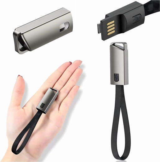 Kabelvedhæng og snor USB‑C til USB‑A til hurtig opladning og dataoverførsel