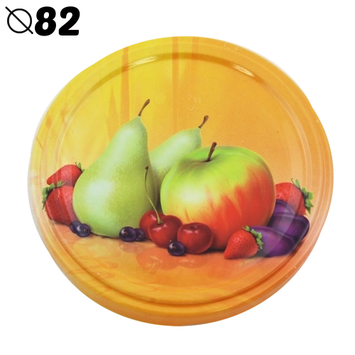 Twist-off syltningslåg 82 mm med pæremotiv