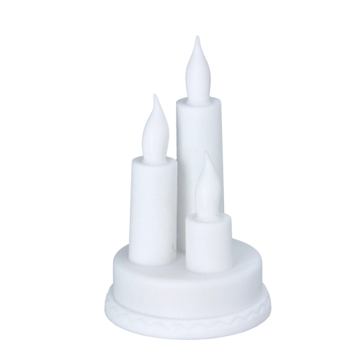 Tredobbelt LED-lys, hvid 8,5 × 14 cm
