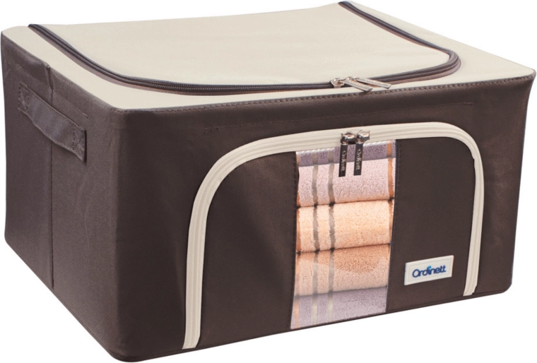 Tekstilopbevaringsboks Kamai Gio Style med frontvindue og sidehåndtag, 24 l