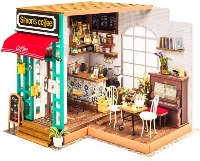 RoboTime miniatur dukkehus – café