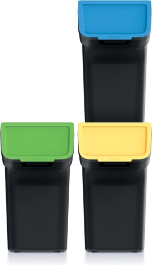stabelbar sorteringssæt af skraldespande 3×20 l keden stackbox