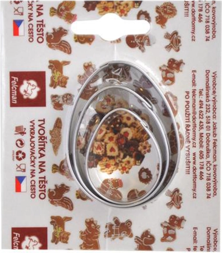 Sæt udstikkere til påskekager – æg, 3 stk.