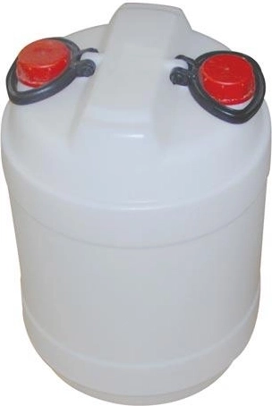 Plasttønde 40 l med dobbelt hals, hvid