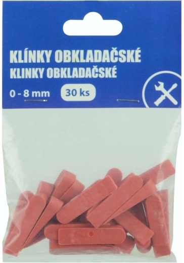 Plastiske flisekiler 0–8 mm, 30 stk.