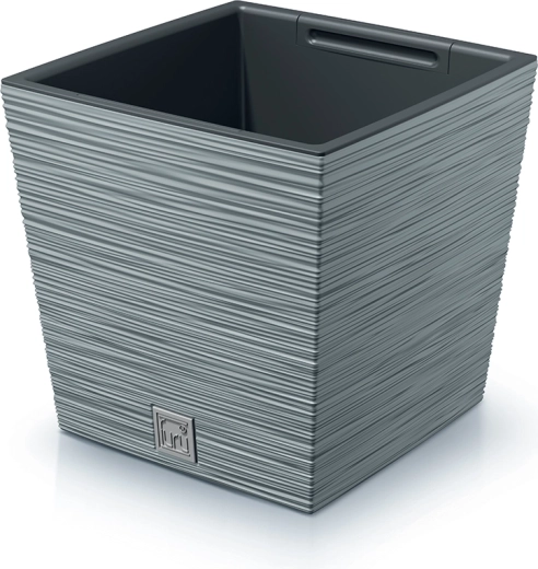 Furu Square Low blomsterpotte 24 cm – betongrå