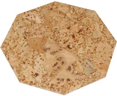 Korkbordskånere, ottekantede 15 cm, sæt med 6 stk.