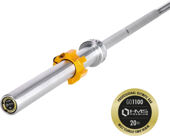 Olympisk vægtstang HMS Premium 220 cm med hurtiglåse