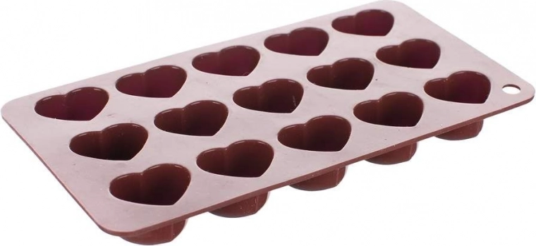 Silikoneform til 15 hjerter