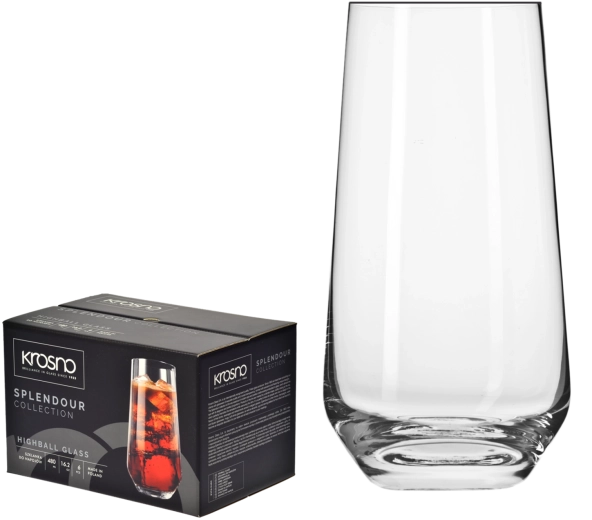 Høje drikkeglas SPLENDOUR 480 ml, 6 stk – Krosno