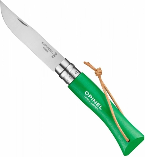 Opinel N°07 Trekking Green lommekniv 8 cm, grøn bøg